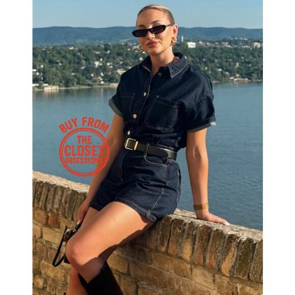 RARE!!! ZARA BLOGGER FAVE!!! Denim Jumpsuit NWT - Picture 2 of 16